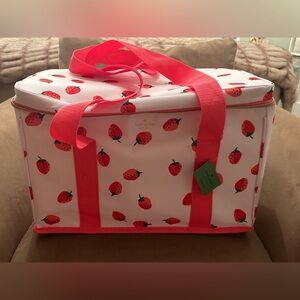 *New* Kate Spade Pink Strawberry Patterned Cooler Bag